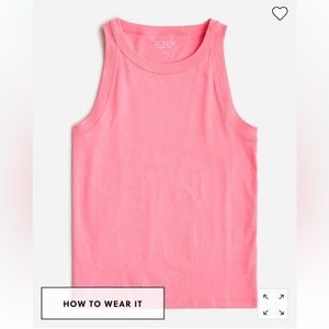 NWT J.Crew High-neck Tank in Organic Slub Cotton (M)